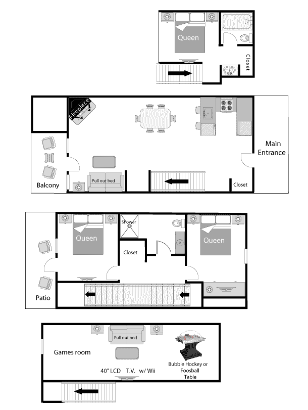 Premier Two Bedroom with Loft Condo (games) - Hidden Ridge Resort